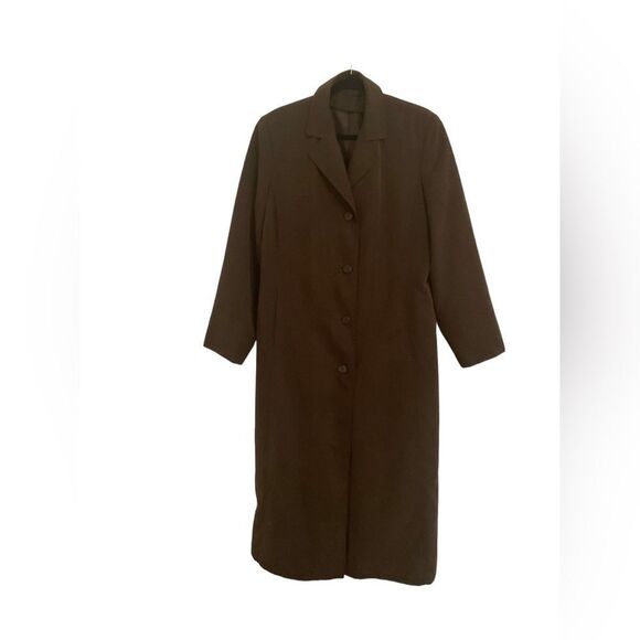 Anne Klein Jackets & Blazers - ANNE KLEIN Women’s Dark Green Insulated Long Raincoat Long Sleeves Coat Size 10